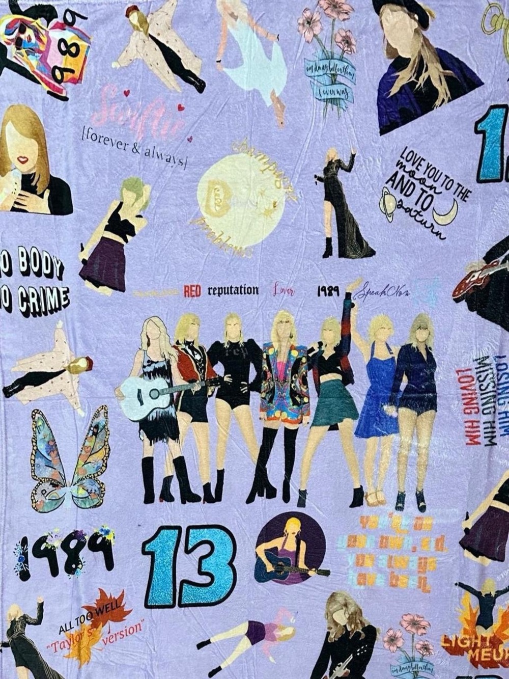 Taylor Swift Eras Tour Fleece Throw Blanket
